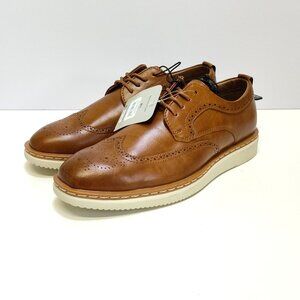 George Jonaah Wingtip Oxford Dress Shoes Size 8.5 Memory Insole True To Size Fit